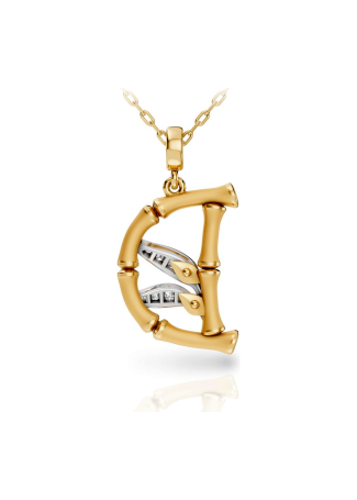 Necklace CarreraYCarrera Bamboo White/Yellow Gold, Yellow Gold