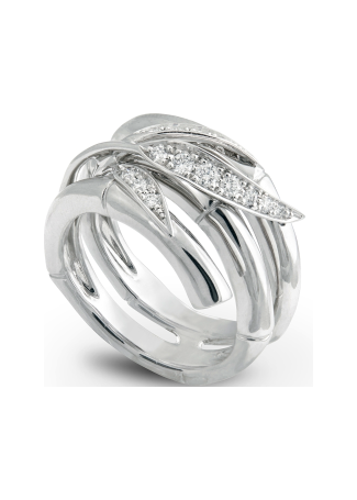 Кольцо CarreraYCarrera Bambu Белое золото