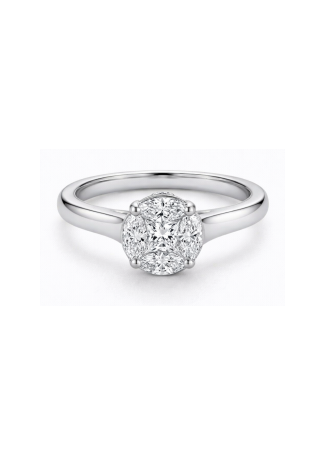 Aspire Constella nova сақинасы Ақ алтын