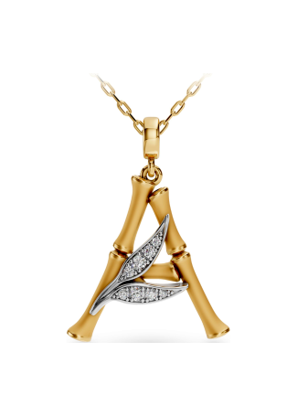 Necklace CarreraYCarrera Bamboo White/Yellow Gold, Yellow Gold