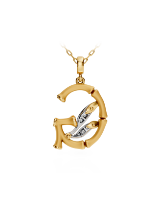 Necklace CarreraYCarrera Bamboo White/Yellow Gold, Yellow Gold