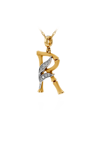 Necklace CarreraYCarrera Bamboo White/Yellow Gold, Yellow Gold