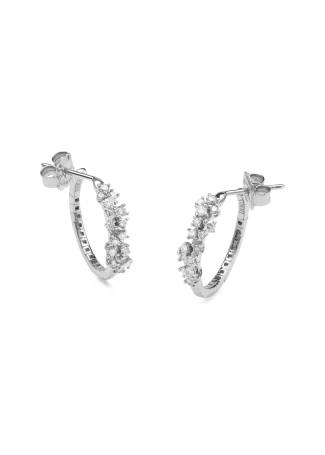 Earrings Damiani Mimosa Flexi White Gold