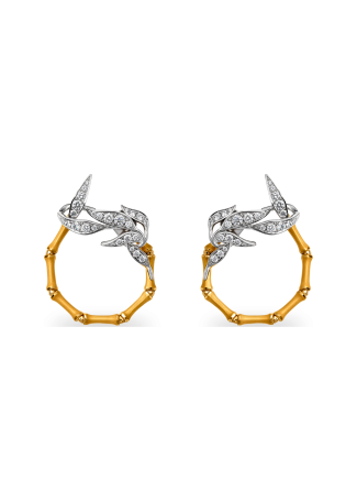 Earrings CarreraYCarrera Bamboo Yellow Gold, White Gold