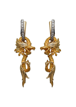 CarreraYCarrera Dragons Yellow Gold Earrings
