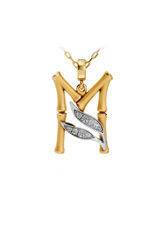 Necklace CarreraYCarrera Bamboo White/Yellow Gold, Yellow Gold