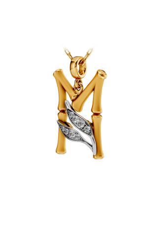 Necklace CarreraYCarrera Bamboo White/Yellow Gold, Yellow Gold