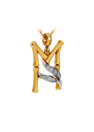 Necklace CarreraYCarrera Bamboo White/Yellow Gold, Yellow Gold