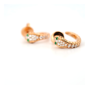Серьги Crivelli Snake Белое золото