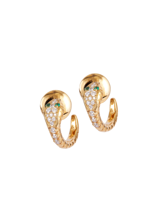 Серьги Crivelli Snake Желтое золото