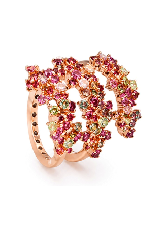 Кольцо Damiani Mimosa Flexi Розовое золото