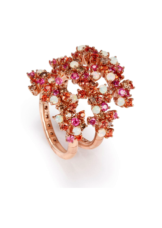 Кольцо Damiani Mimosa Flexi Розовое золото