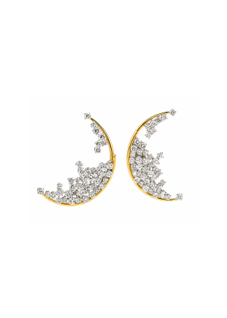 Earrings Damiani Blue Moon Yellow Gold, White Gold