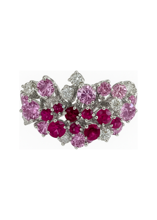 Сақина Damiani Mimosa Ақ алтын, Сары алтын