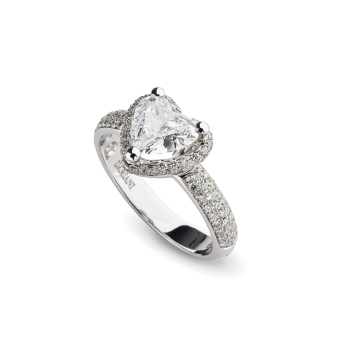 Кольцо Damiani Minou full pavè Белое золото