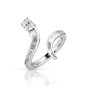Кольцо Damiani Fantasy Cut Белое золото