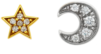 Сырға Crivelli Studs crv Ақ алтын, Сары алтын