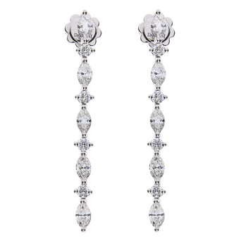 Серьги Damiani Timeless classico Белое золото