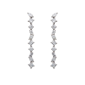 Серьги Damiani Fantasy Cut Белое золото