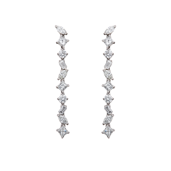 Серьги Damiani Fantasy Cut Белое золото