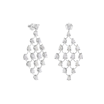 Серьги Damiani Fantasy Cut Белое золото