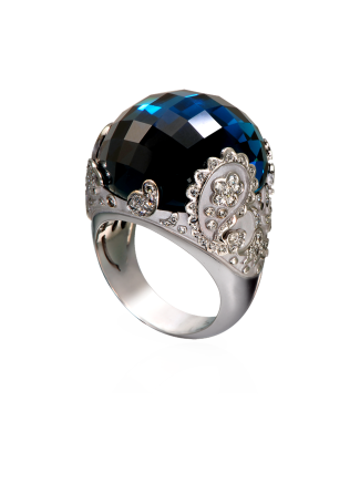 Сақина CarreraYCarrera Aqua Ақ алтын