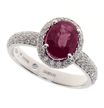 Кольцо Damiani Minou full pavè Белое золото