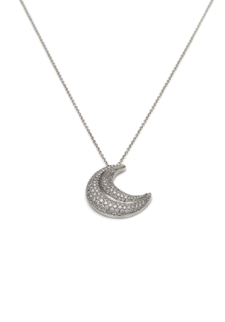 Колье Damiani Spicchi luna Белое золото