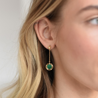 Серьги Damiani D.Side Желтое золото