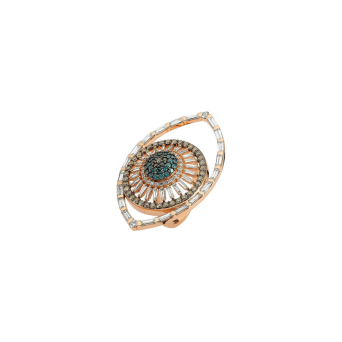 Кольцо BeeGoddess Eye Light Розовое золото