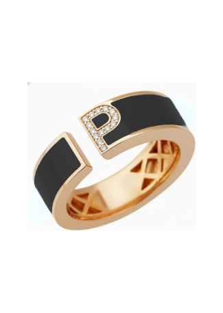 RF Enamel Ring Rose Gold
