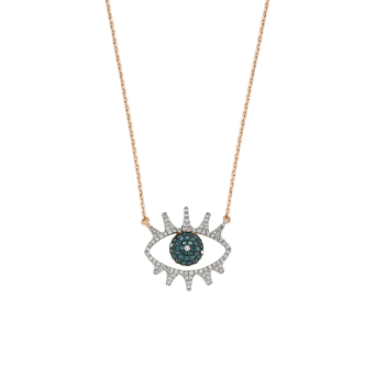 Колье BeeGoddess Eye Light Розовое золото