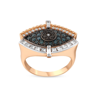 Кольцо BeeGoddess Eye Light Розовое золото