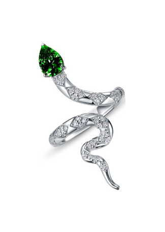 Кольцо Geoma Snake Джеома Белое золото
