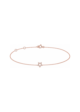 Білезік Crivelli Chain bracelet Қызғылт алтын