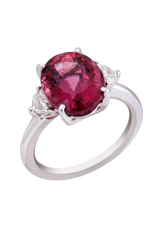 Сақина Crivelli Solitaire crv Ақ алтын