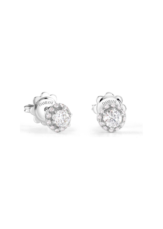 Earrings Damiani Minou full pavè White Gold, Yellow Gold