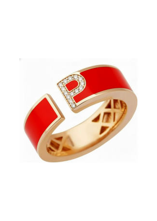 RF Enamel Ring Rose Gold