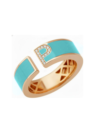 RF Enamel Ring Rose Gold