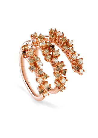 Кольцо Damiani Mimosa Flexi Розовое золото