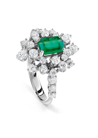 Кольцо Damiani Mimosa Белое золото