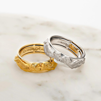 CarreraYCarrera жаңа Promesa жүзігі Ақ алтын