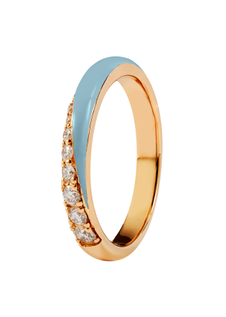 RF Enamel Ring Rose Gold
