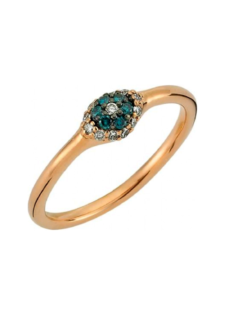 Bee Goddess Eye Light Ring Rose Gold