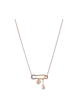 Aspire Pin Necklace Rose Gold