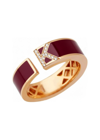 RF Enamel Ring Rose Gold
