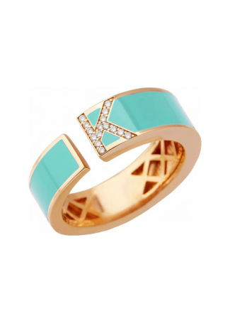 RF Enamel Ring Rose Gold