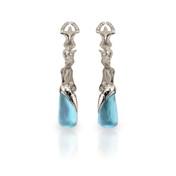 CarreraYCarrera Sirena Ola Earrings White Gold