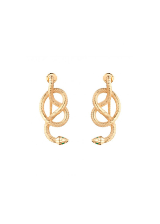 Серьги Geoma Snake Желтое золото