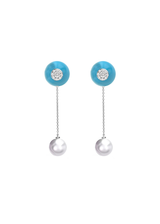 Серьги Utopia Dots Белое золото
